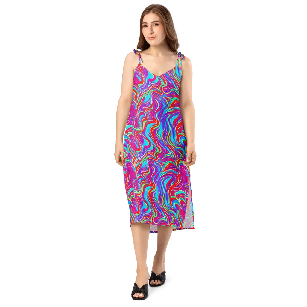 Rainbow Turbulence on Slip Dress — Front