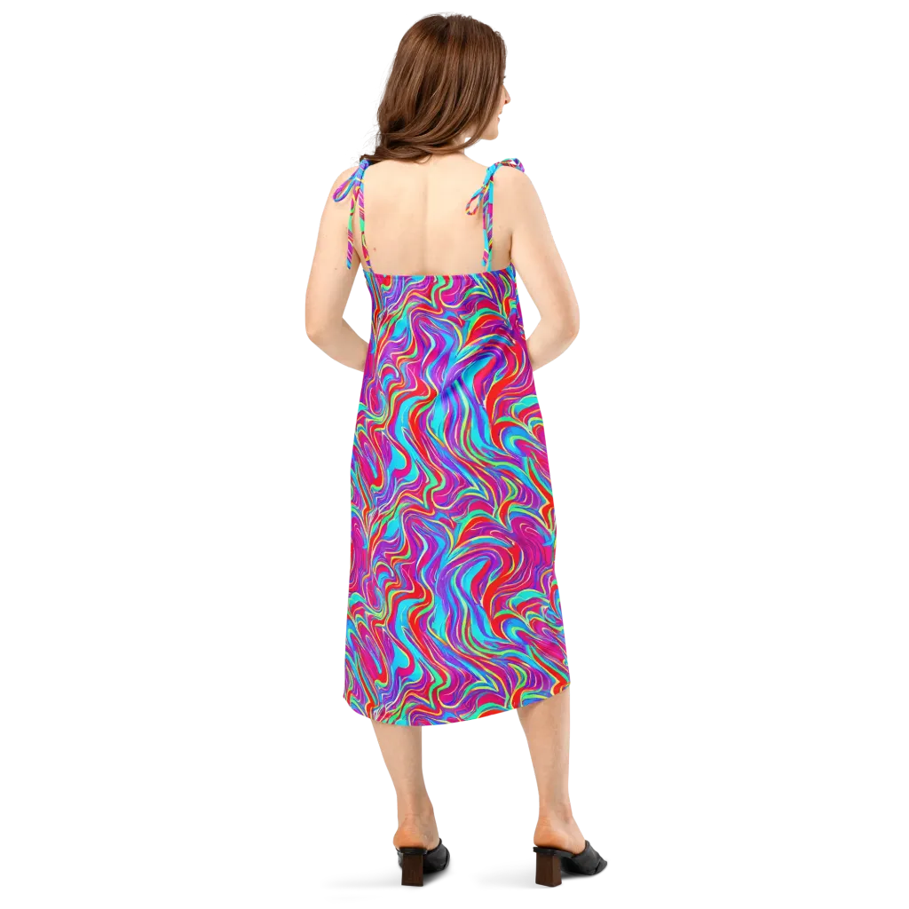 Rainbow Turbulence on Slip Dress — Back