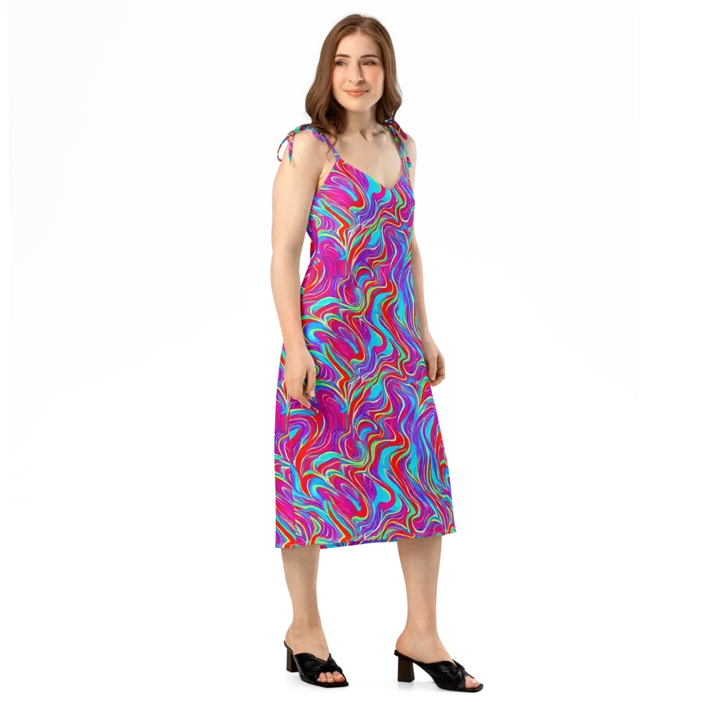 Rainbow Turbulence on Slip Dress — Right Front