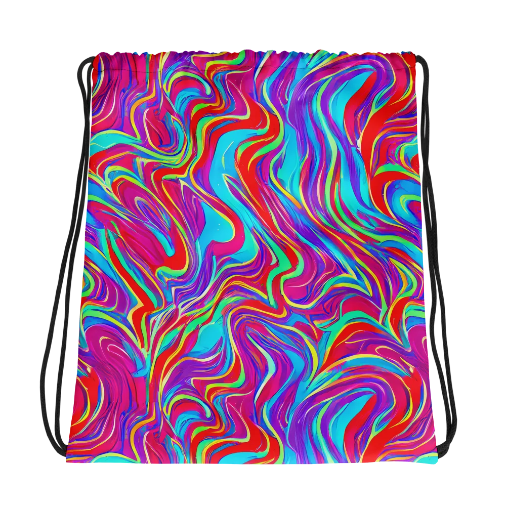 Rainbow Turbulence on Drawstring Bag — Photo