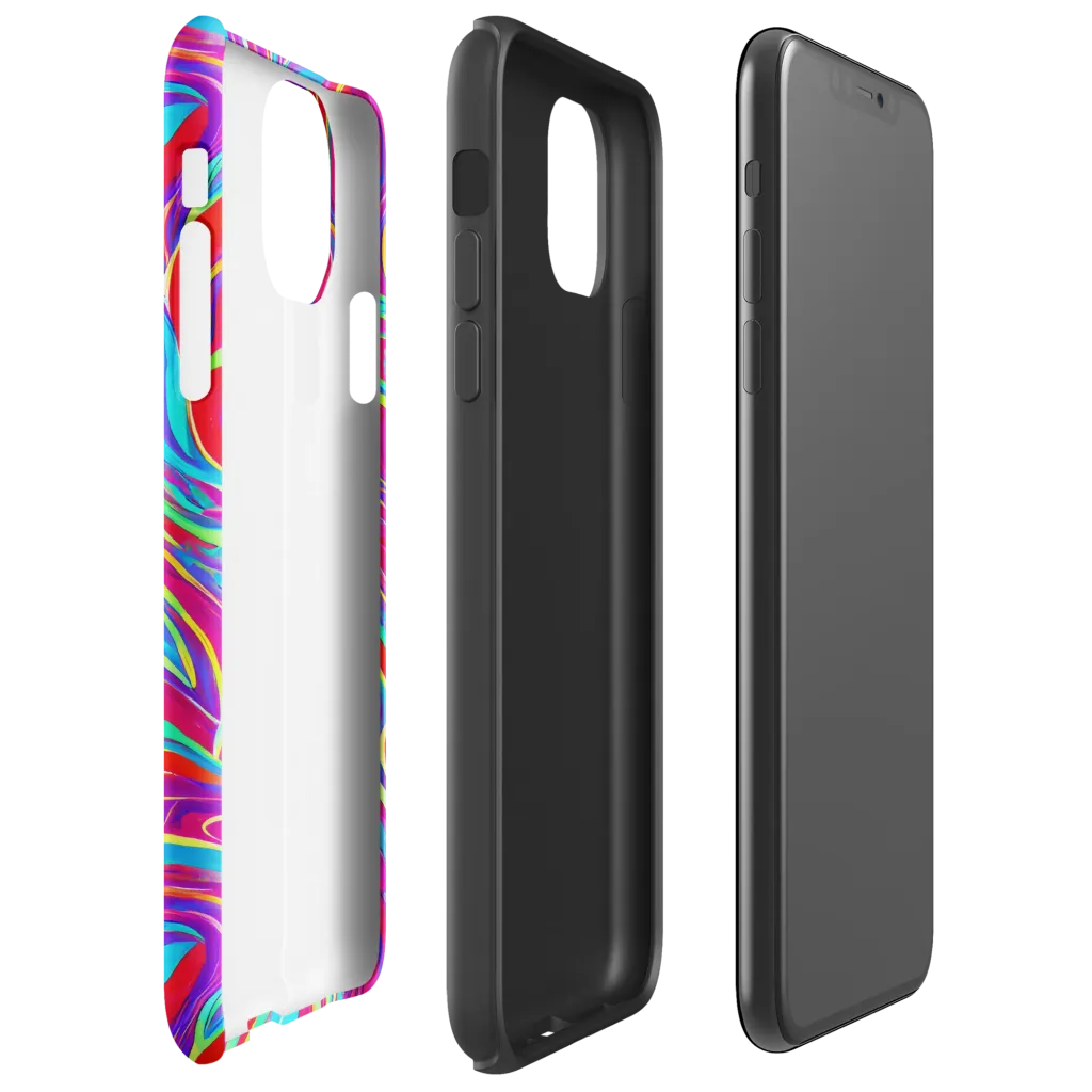 Rainbow Turbulence on Tough Case for iPhone® — Right
