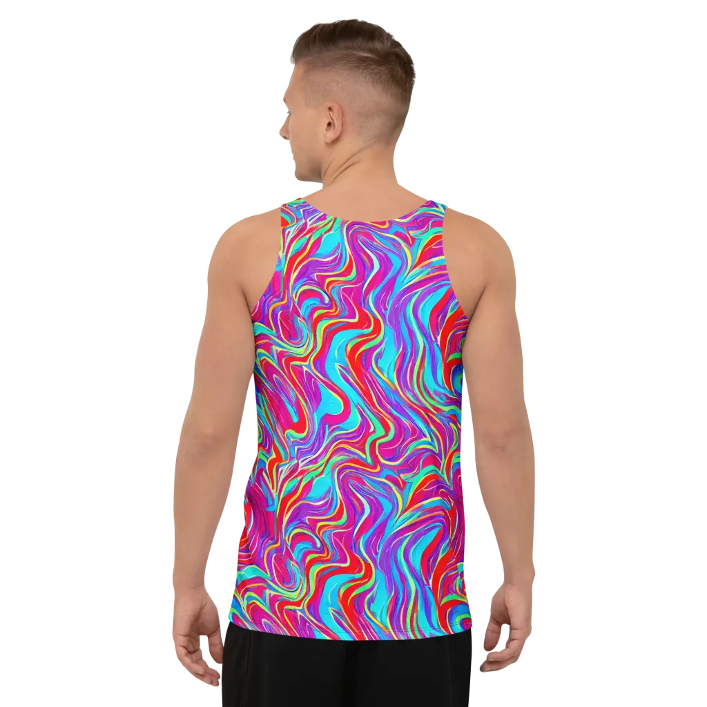 Rainbow Turbulence on Men's Tank Top — Back