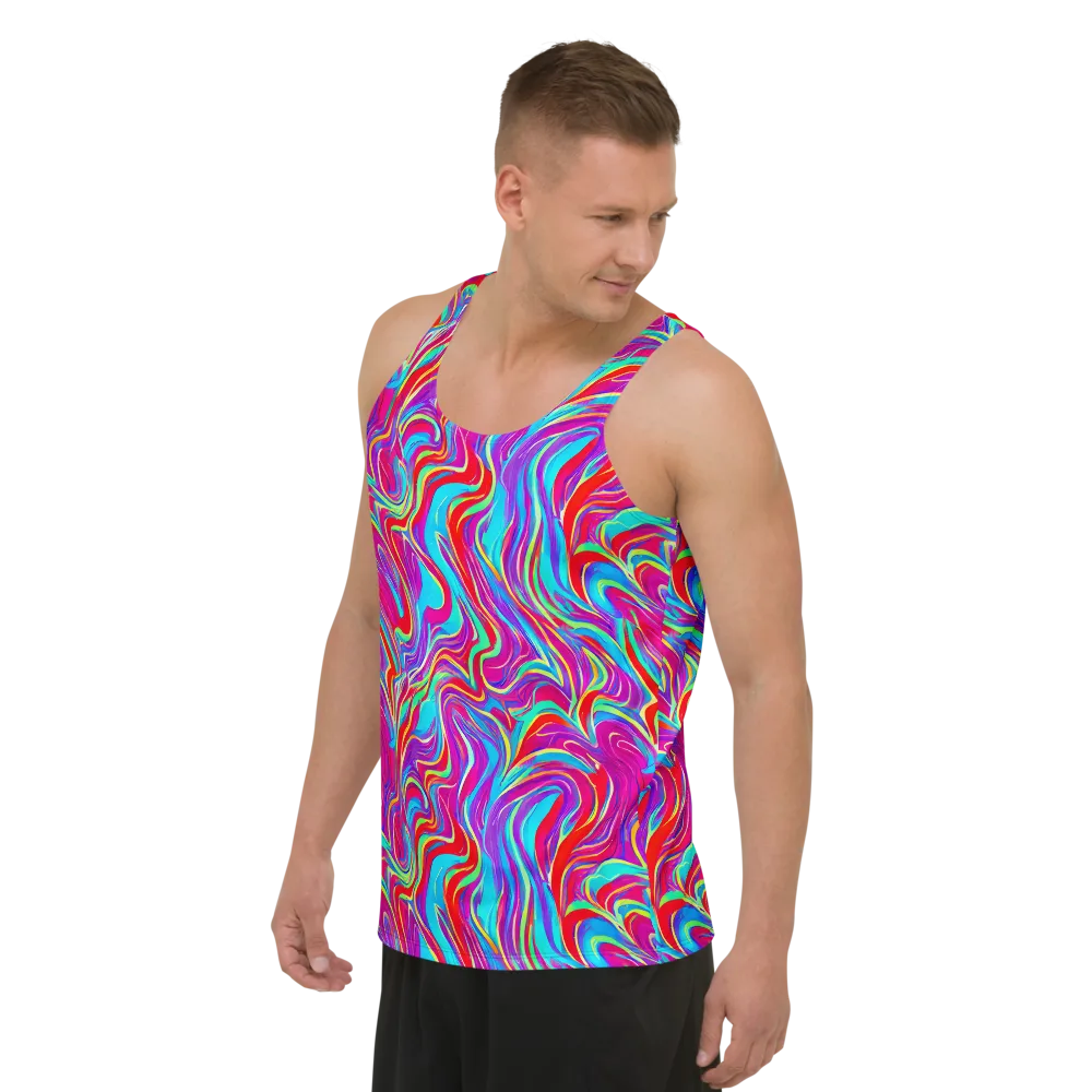 Rainbow Turbulence on Men's Tank Top — Left Front