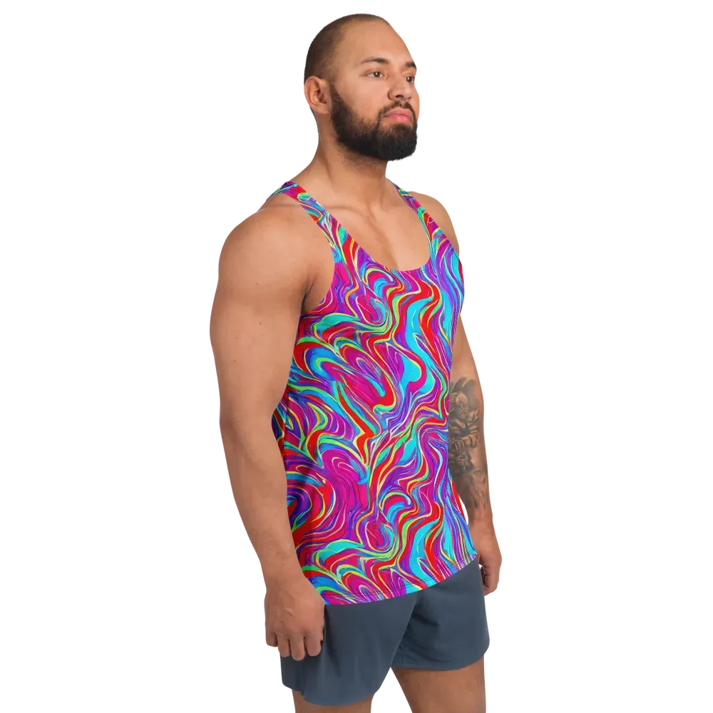 Rainbow Turbulence on Men's Tank Top — Right Front