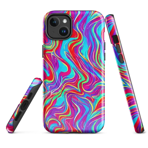 Rainbow Turbulence on a MagSafe Tough Case for iPhone®