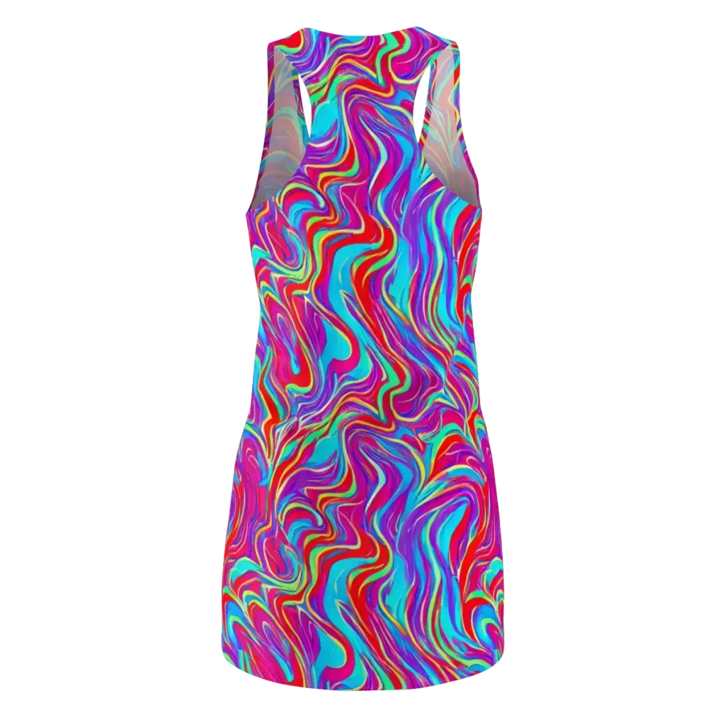 Rainbow Turbulence on Racerback Dress — Back