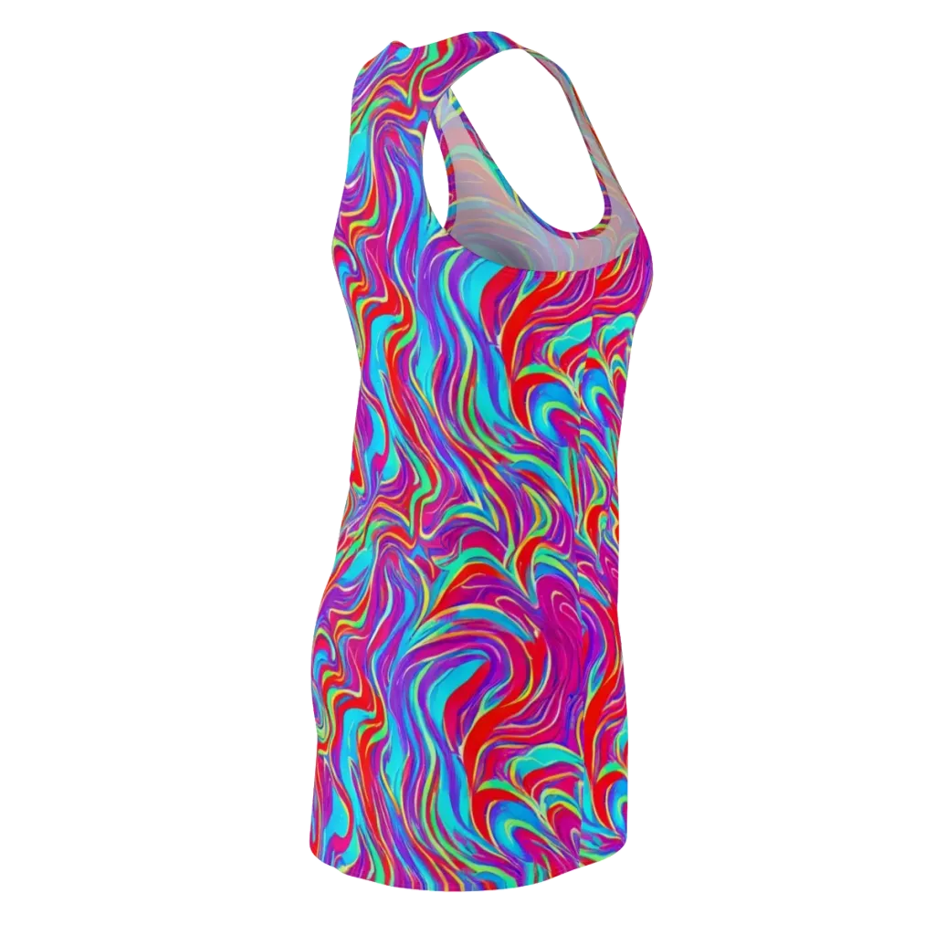 Rainbow Turbulence on Racerback Dress — Back Side