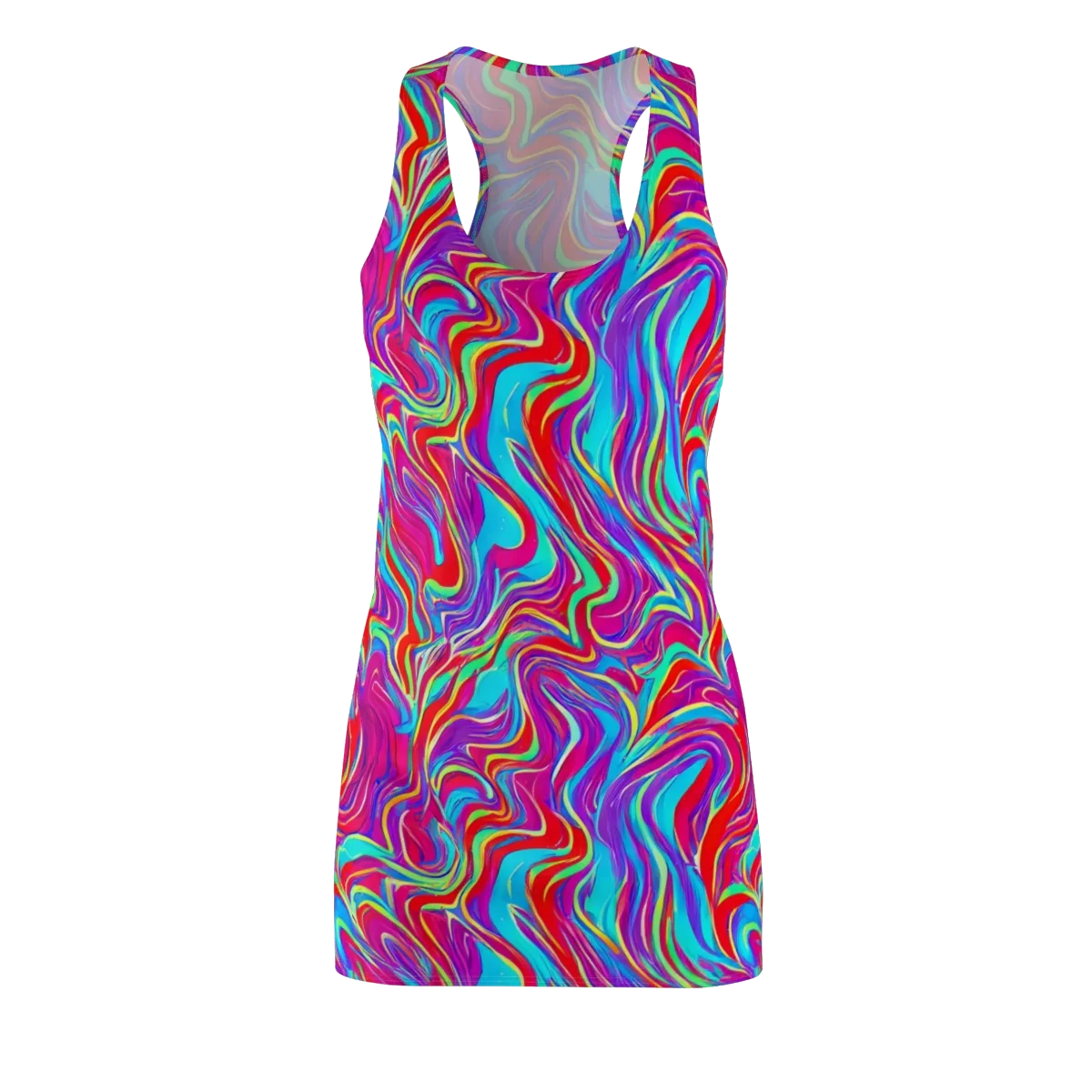 Rainbow Turbulence on Racerback Dress — Front