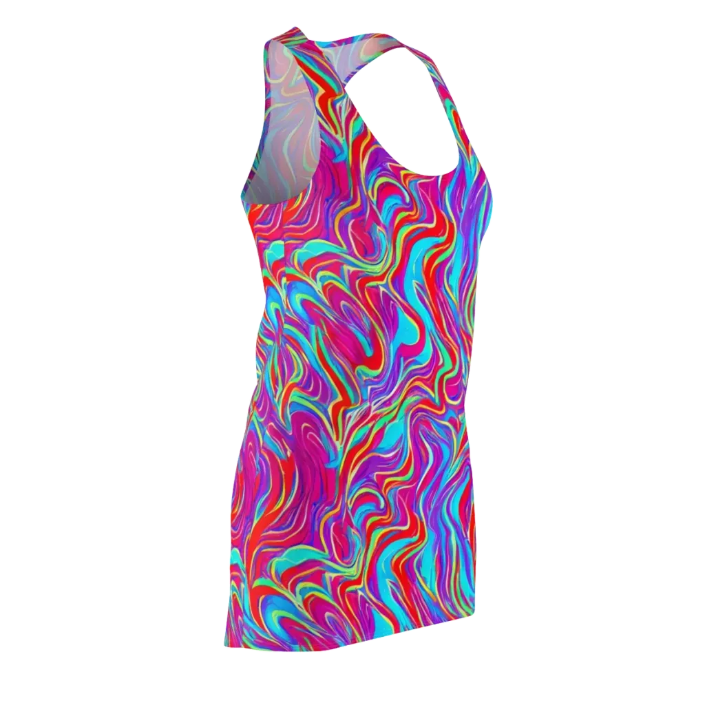 Rainbow Turbulence on Racerback Dress — Front Side