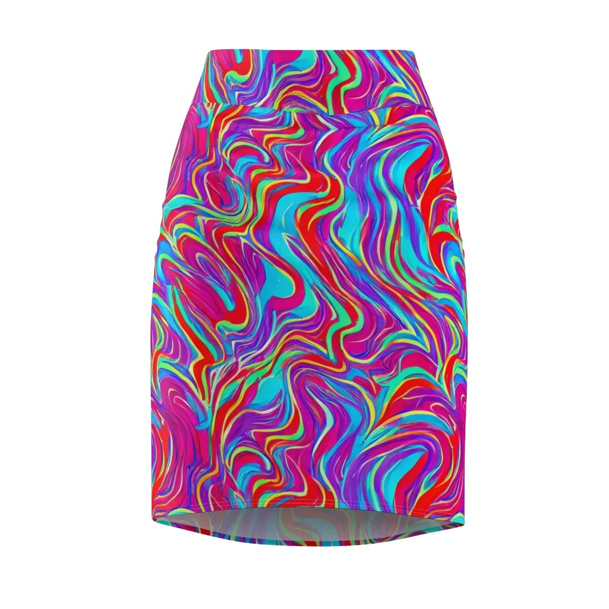 Rainbow Turbulence on Pencil Skirt — Front
