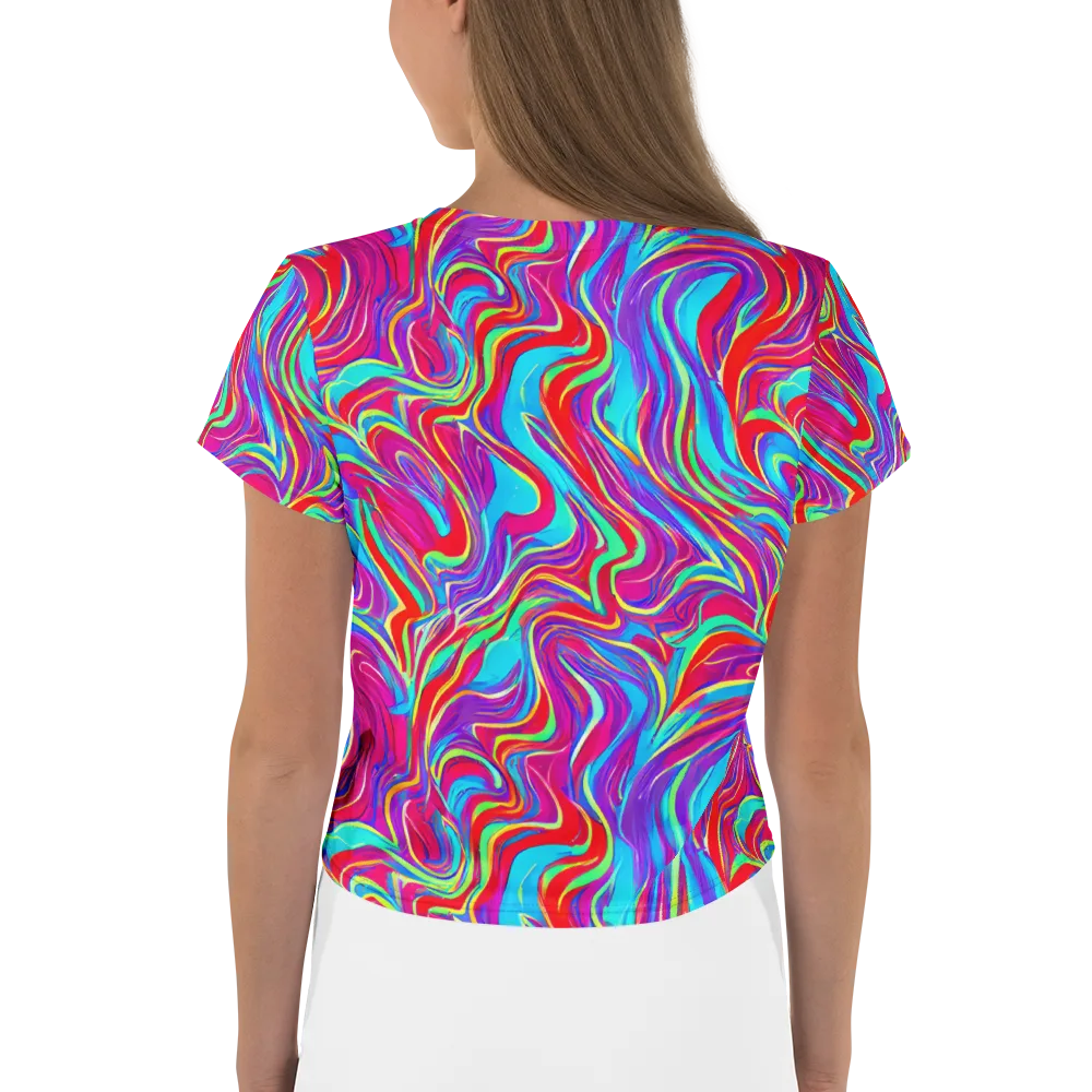 Rainbow Turbulence on Crop Tee — Back
