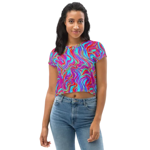 Rainbow Turbulence on a Crop Tee