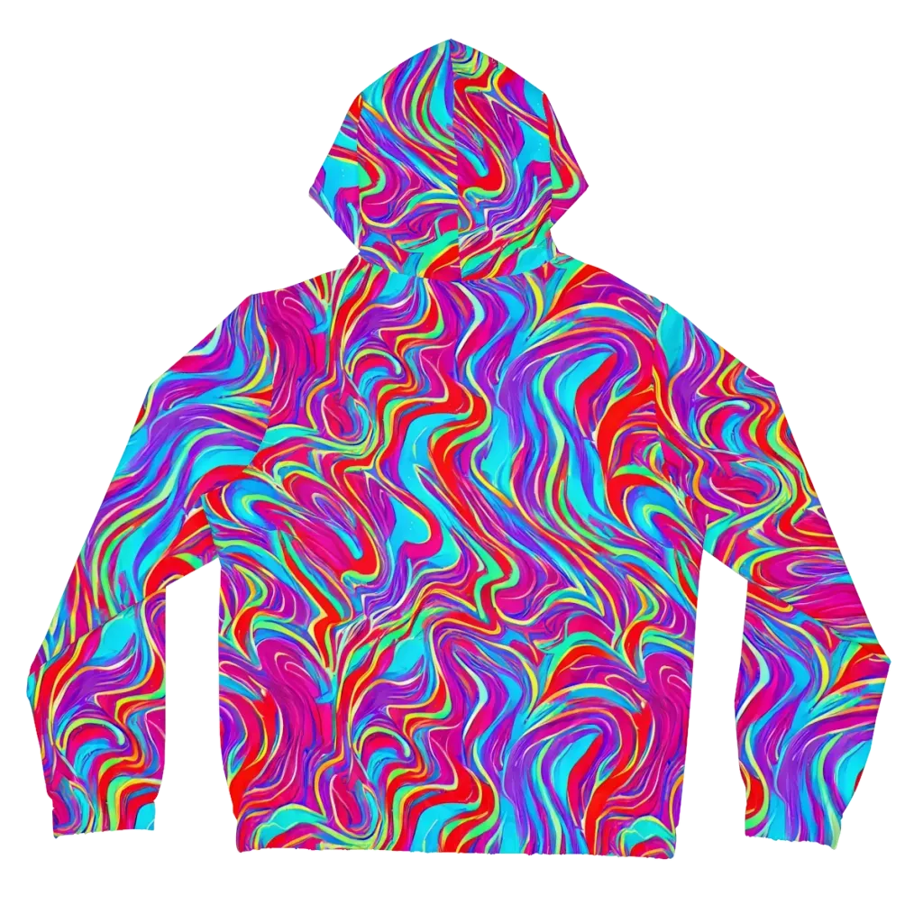 Rainbow Turbulence on Women's Full-Zip Hoodie — Back