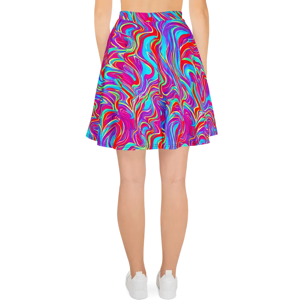 Rainbow Turbulence on Skater Skirt — Back