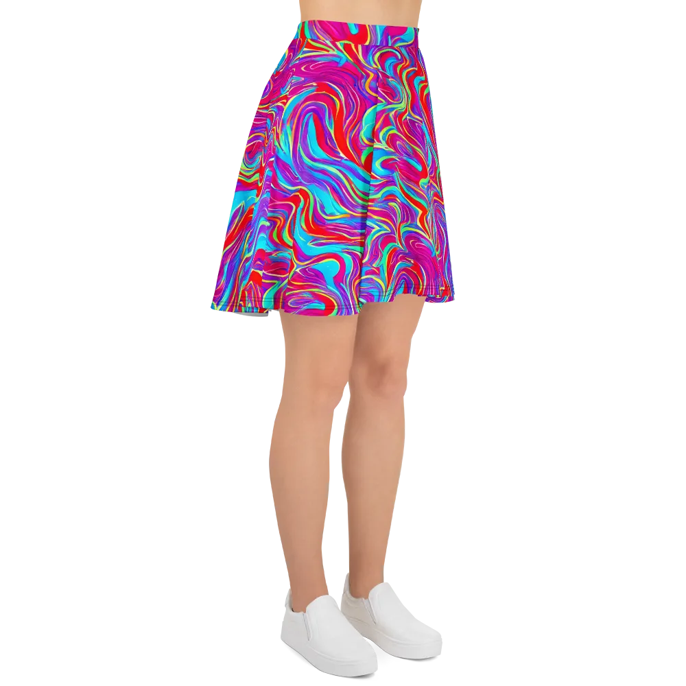 Rainbow Turbulence on Skater Skirt — Right