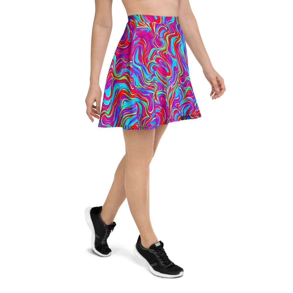 Rainbow Turbulence on Skater Skirt — Right