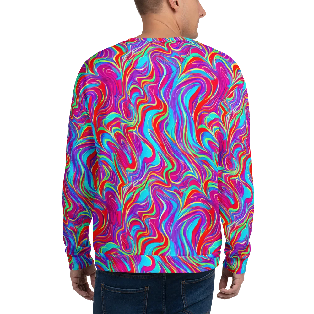 Rainbow Turbulence on Sweatshirt — Back