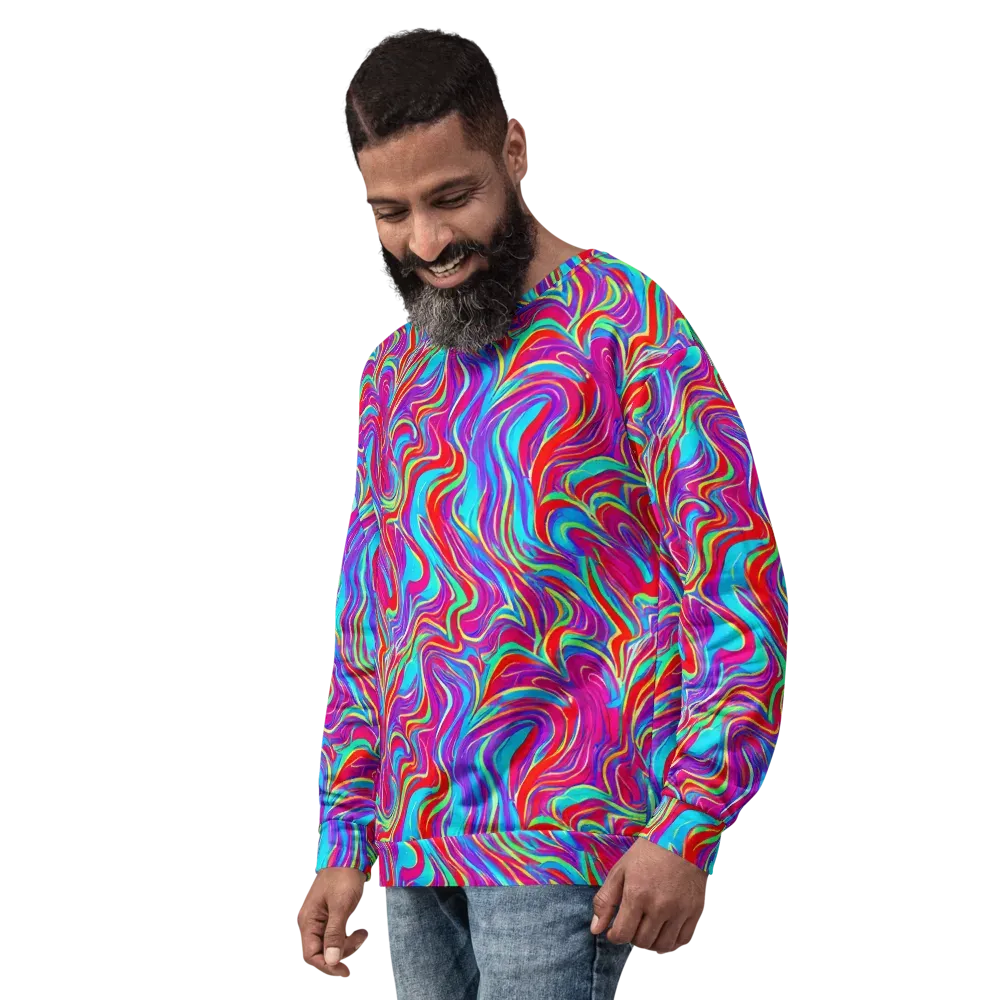 Rainbow Turbulence on Sweatshirt — Left Front