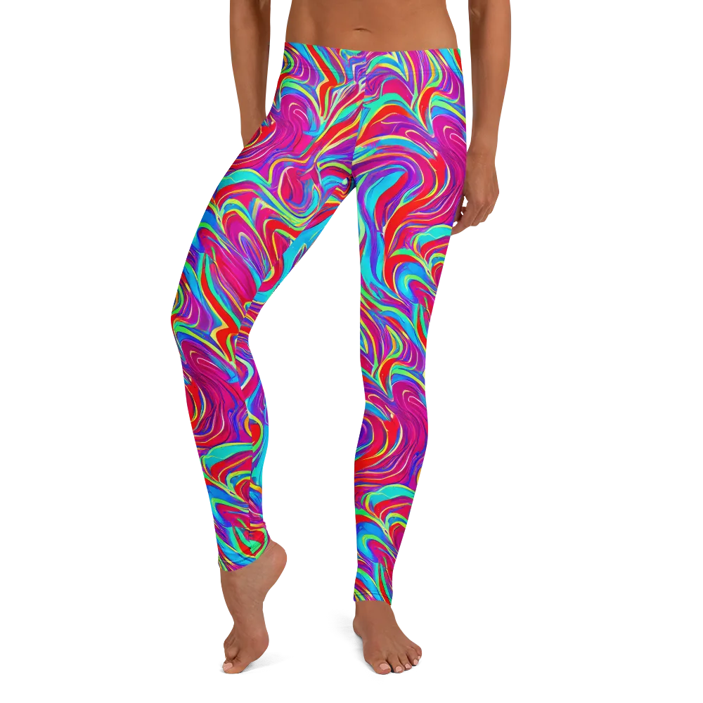 Rainbow Turbulence on Leggings — Front