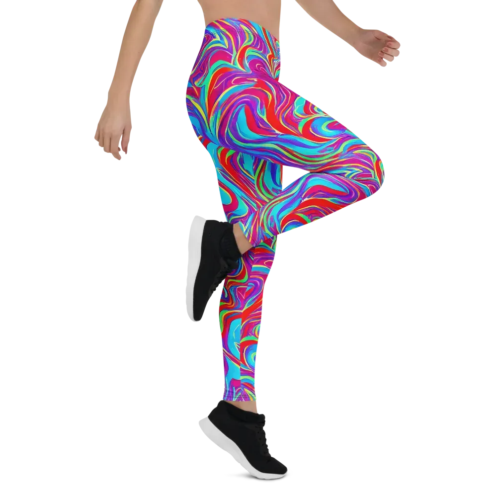 Rainbow Turbulence on Leggings — Right