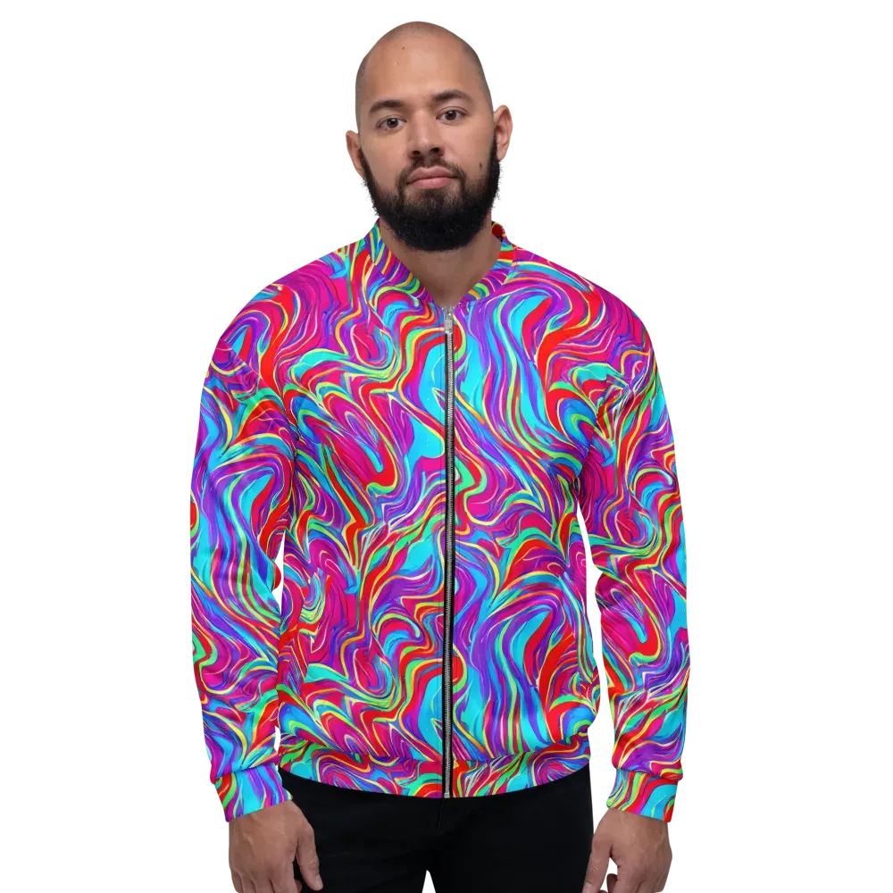 Rainbow Turbulence on Bomber Jacket — Front