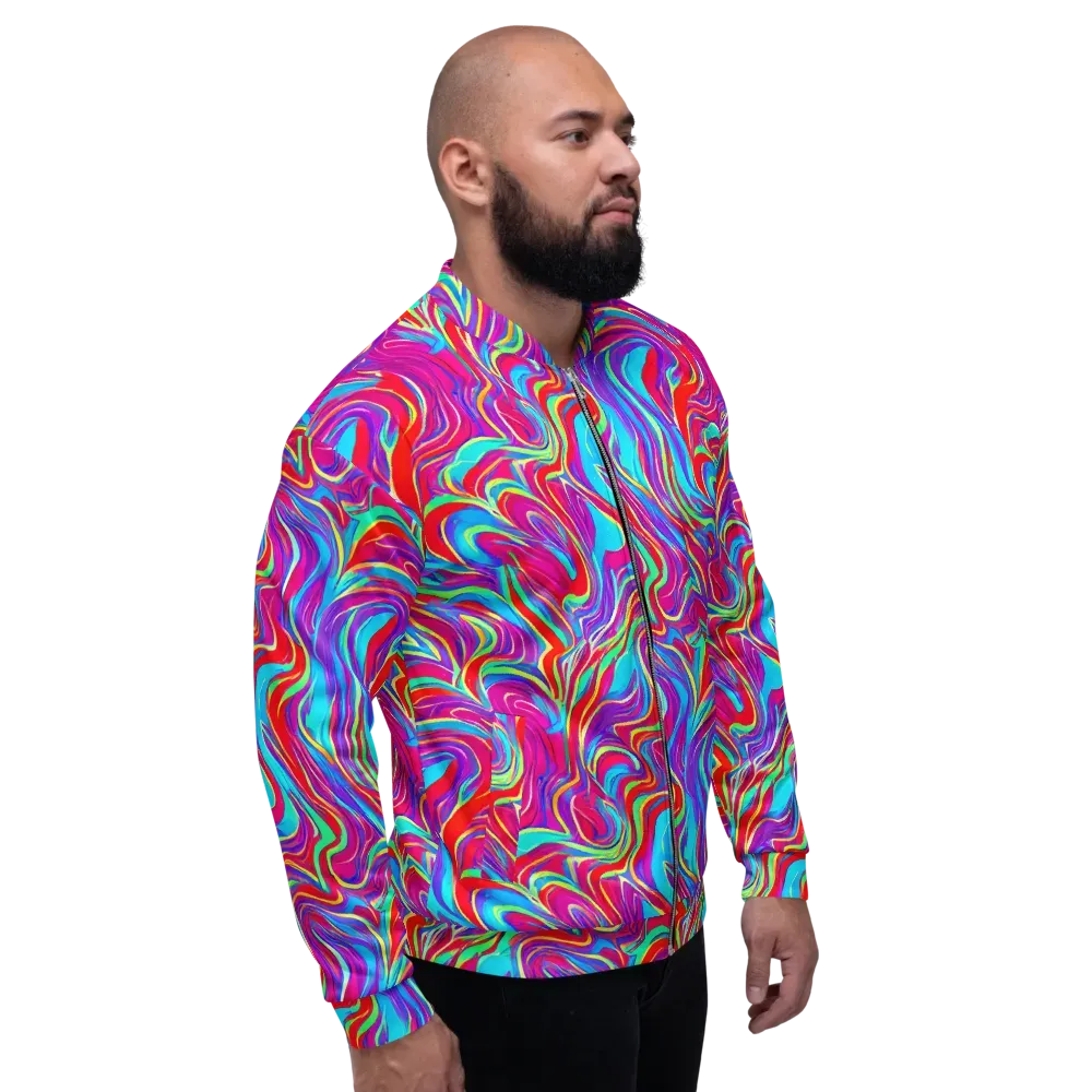 Rainbow Turbulence on Bomber Jacket — Right