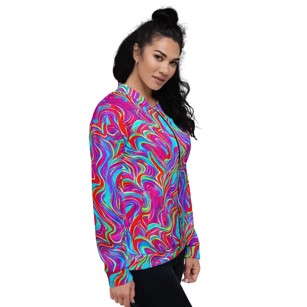 Rainbow Turbulence on Bomber Jacket — Right