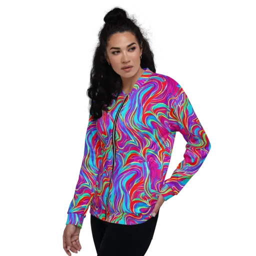 Rainbow Turbulence on a Bomber Jacket