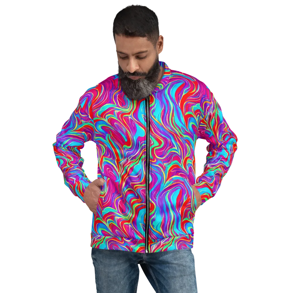 Rainbow Turbulence on Bomber Jacket — Front
