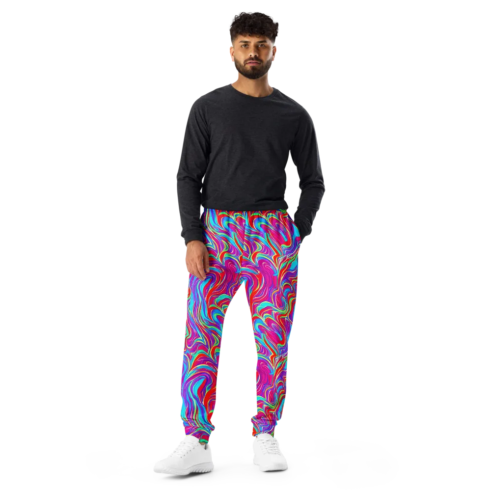 Rainbow Turbulence on Men's Joggers — Front