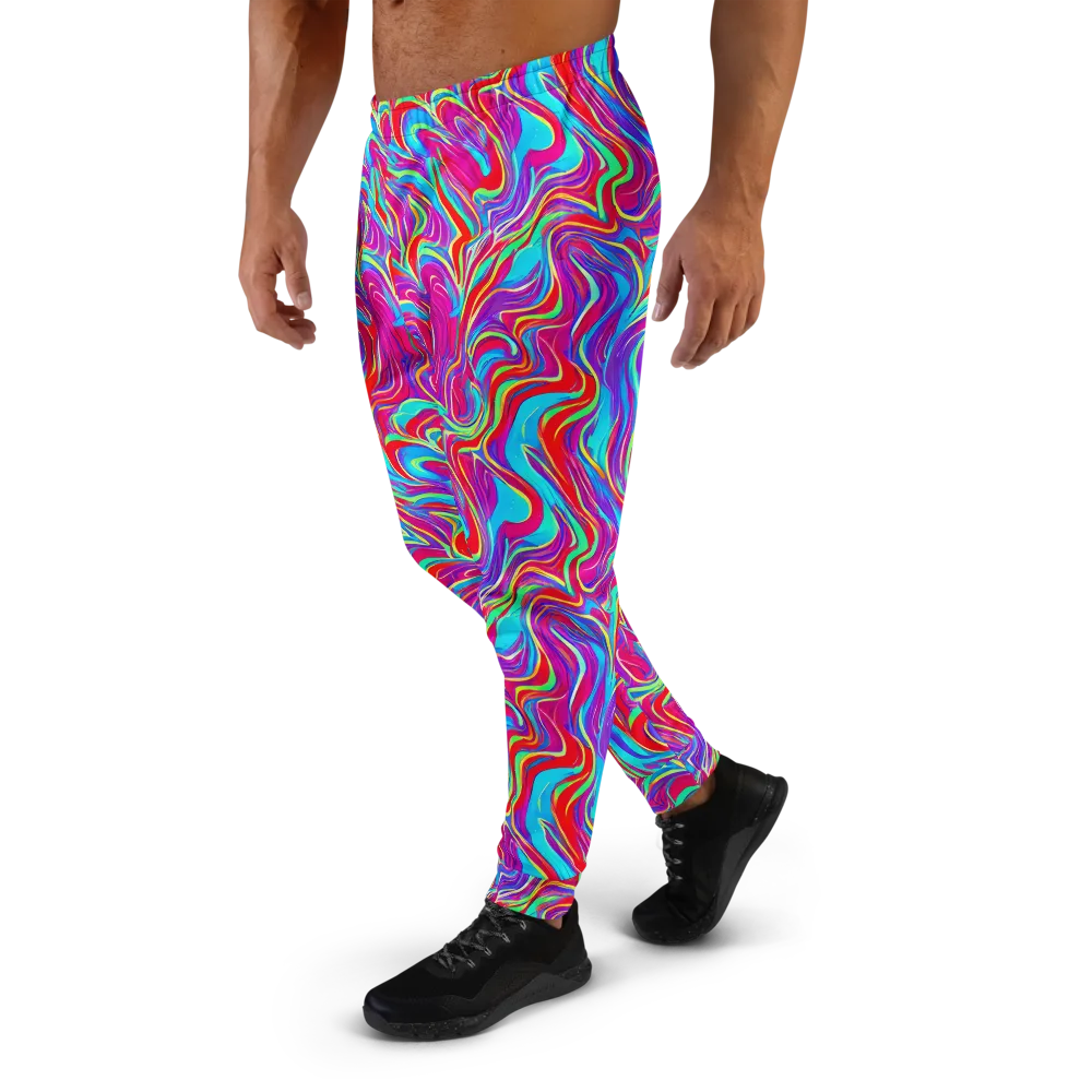 Rainbow Turbulence on Men's Joggers — Left