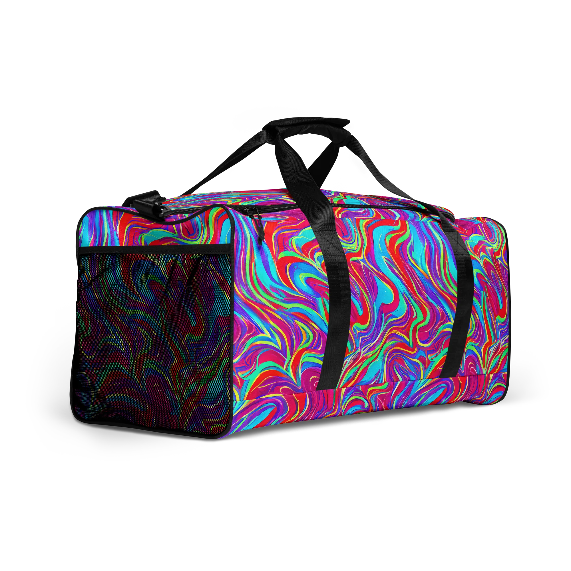 Rainbow Turbulence on Duffle Bag — Right Front
