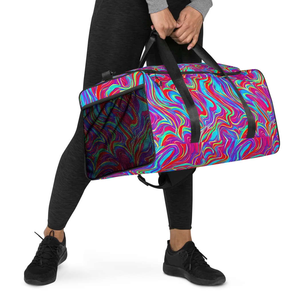 Rainbow Turbulence on Duffle Bag — Right Front