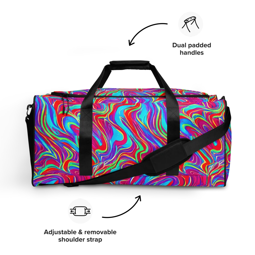 Rainbow Turbulence on Duffle Bag — Front