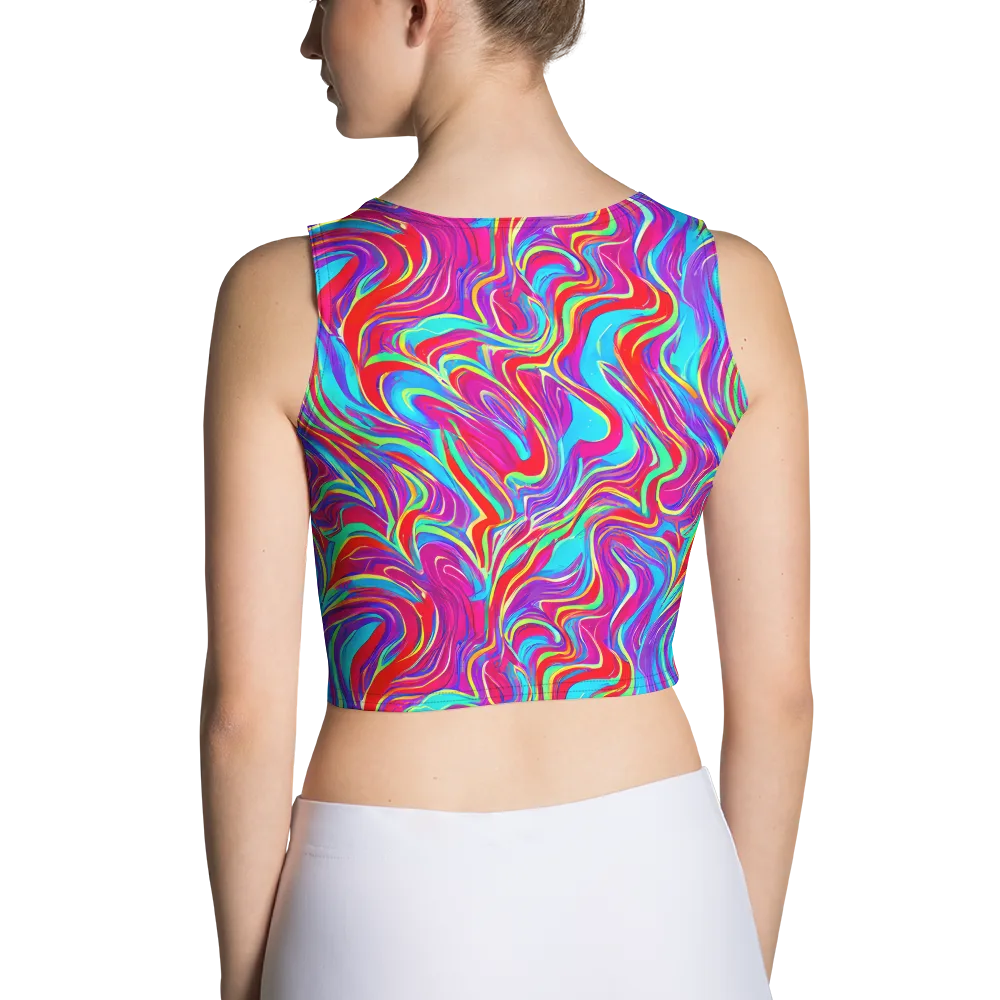 Rainbow Turbulence on Crop Top — Back
