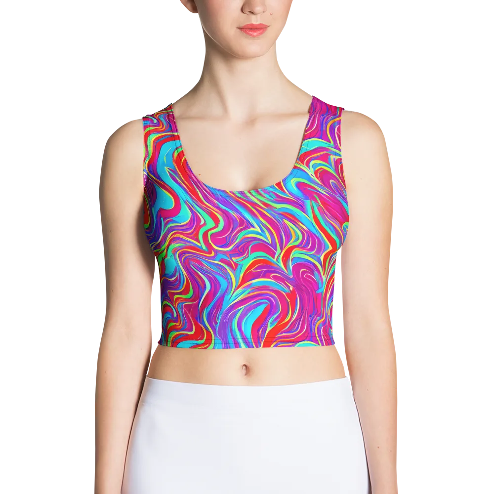 Rainbow Turbulence on Crop Top — Front