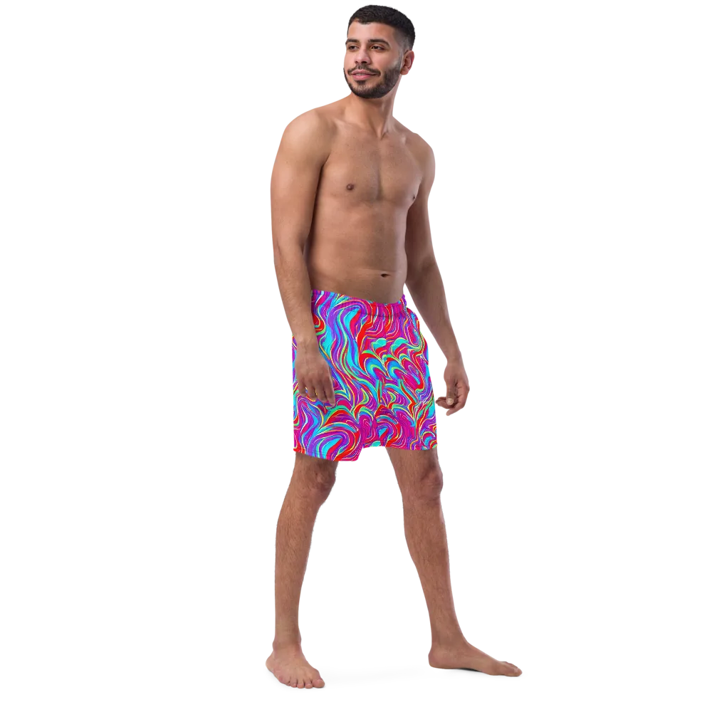 Rainbow Turbulence on Swim Trunks — Right Front
