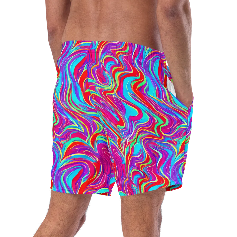 Rainbow Turbulence on Swim Trunks — Right Back