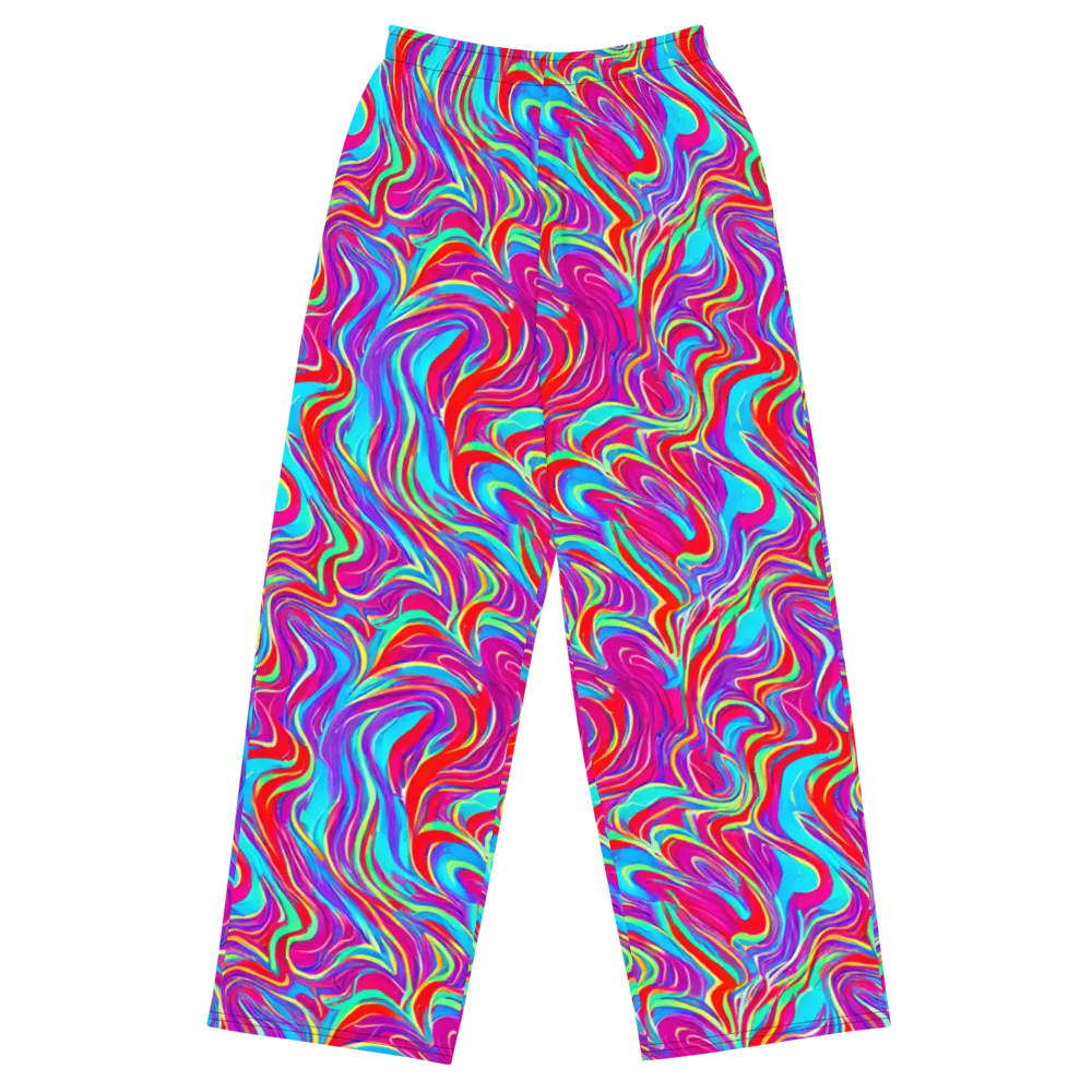 Rainbow Turbulence on Wide-Leg Pants — Front