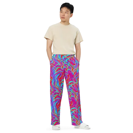 Rainbow Turbulence on a Wide-Leg Pants