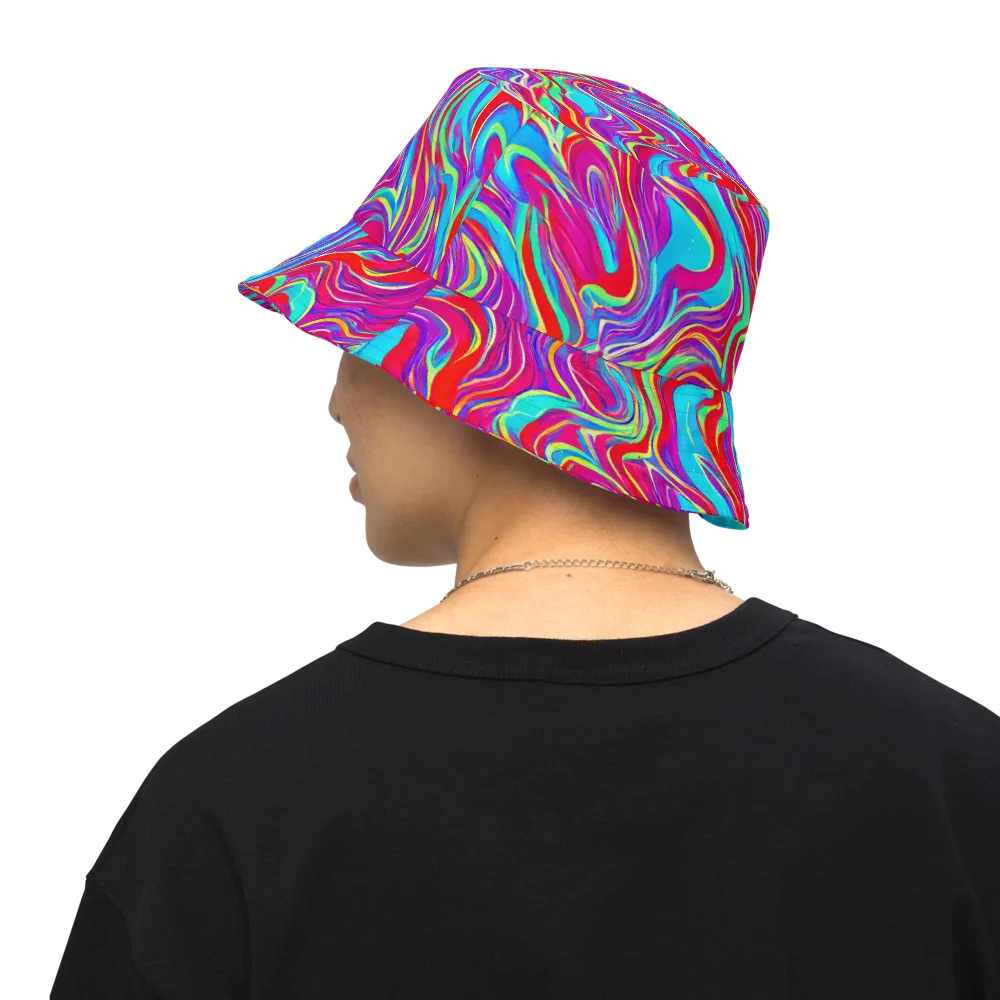Rainbow Turbulence on Reversible Bucket Hat — Back Inside