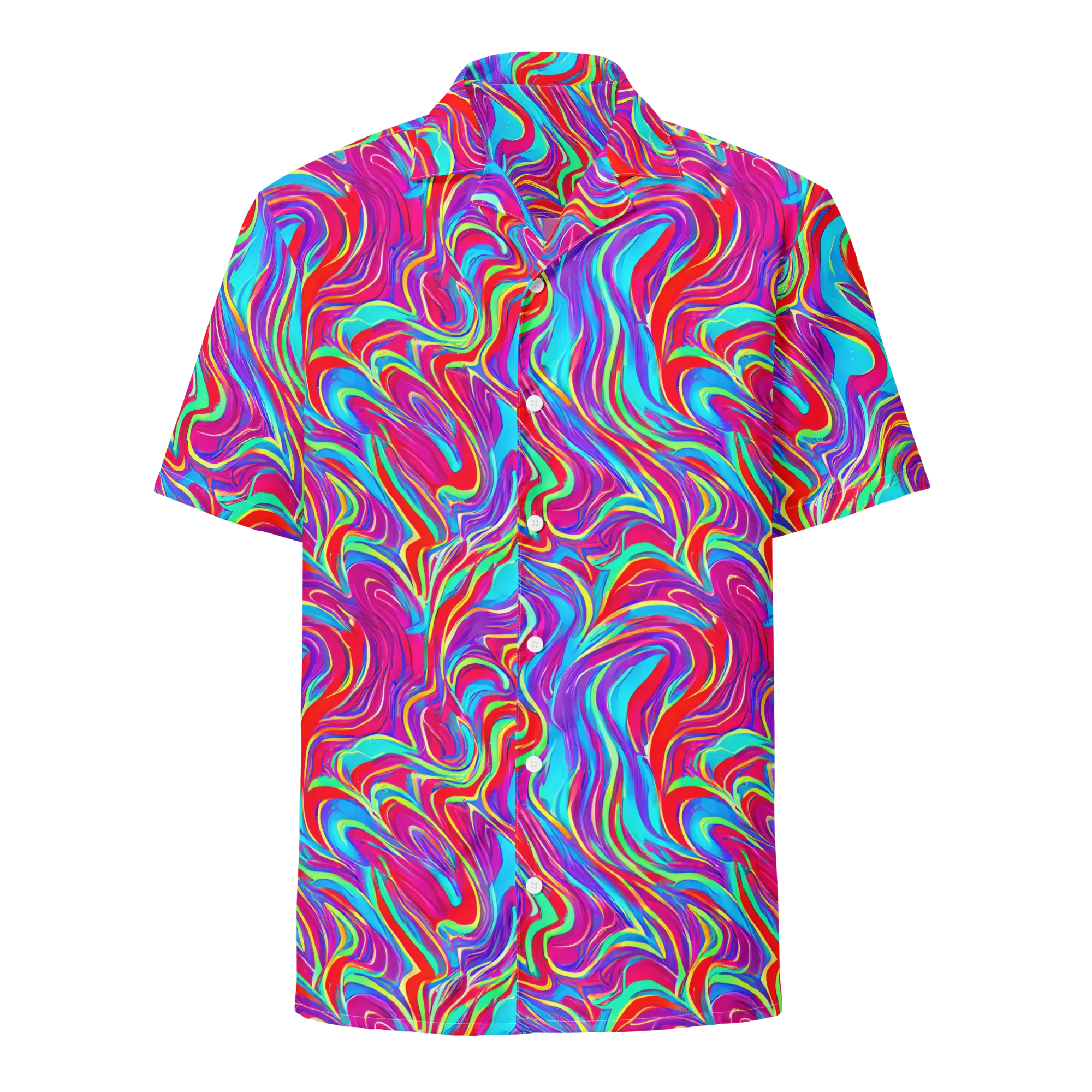 Rainbow Turbulence on Button Shirt — Front