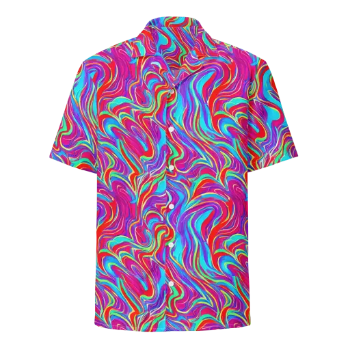 Rainbow Turbulence on a Button Shirt
