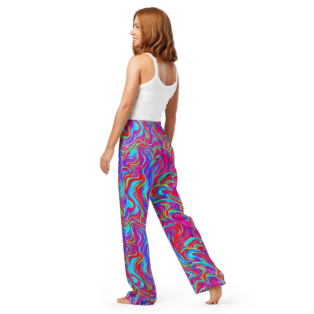 Rainbow Turbulence on Women's Pajama Pants — Back