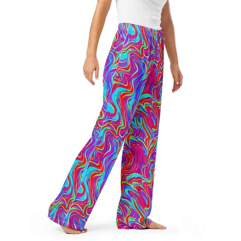 Rainbow Turbulence on Women's Pajama Pants — Right Front