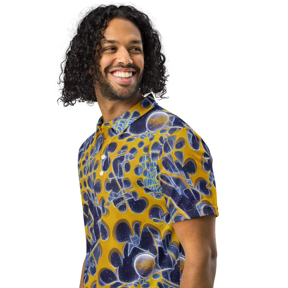 Astral Glass on Men's Slim Fit Polo Shirt — Left Front