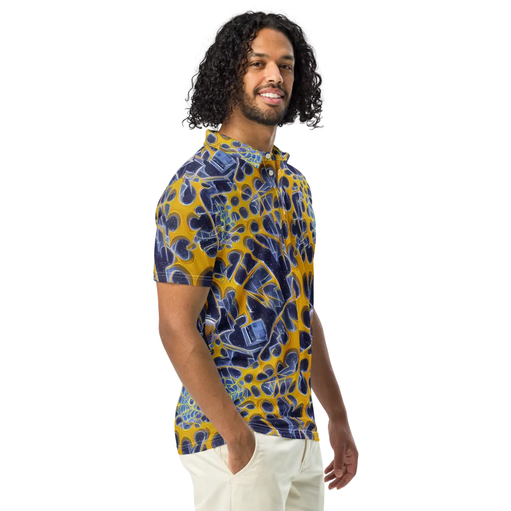 Astral Glass on Men's Slim Fit Polo Shirt — Right Front