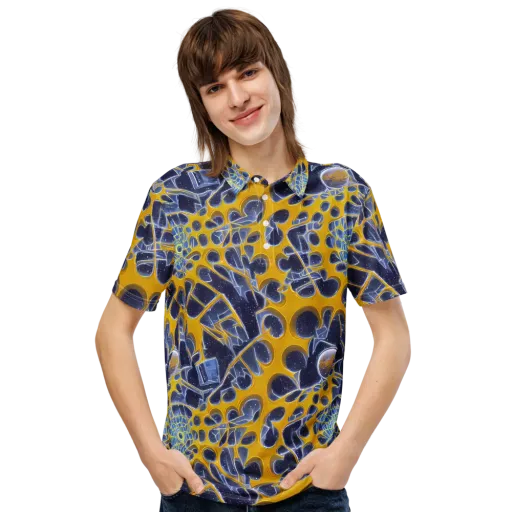 Astral Glass on a Men's Slim Fit Polo Shirt