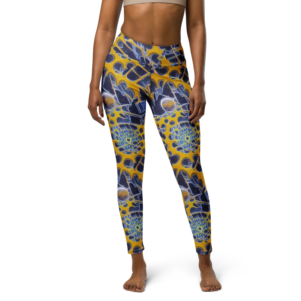 Astral Glass on Yoga Leggings — Front