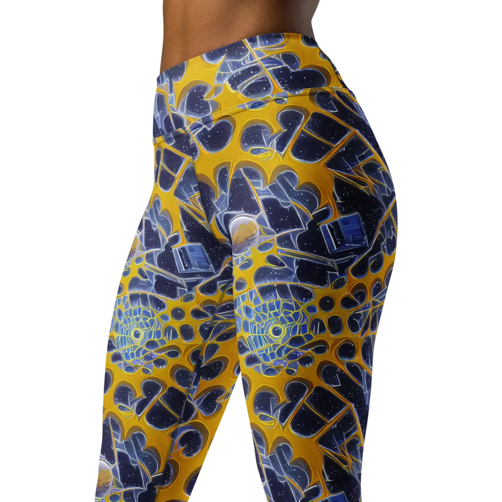 Astral Glass on Yoga Leggings — Left Front